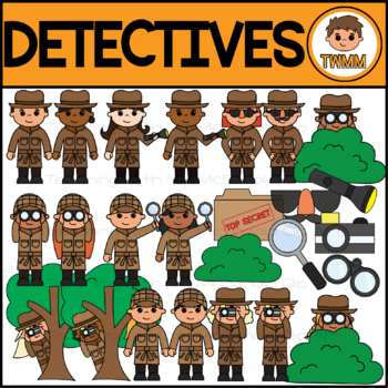 Preview of Detective Kids l Community Helpers Clipart l TWMM Clip Art