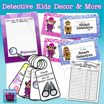Preview of Detective Kids & Investigator Class Decor