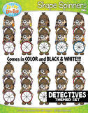 Detective Kids Spinner Shapes Clipart {Zip-A-Dee-Doo-Dah Designs}