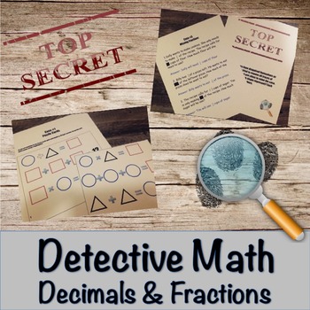 Preview of Decimals and Fractions-Detective Math Bundle