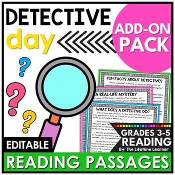 Detective Reading Comprehension Passages Questions Activities ELA Test Prep