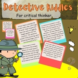 Detective Riddles for critical thinker- flashcards - enjoy winter