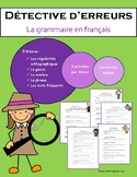 Détective d'erreurs en français: 15 activités | FRENCH Gra