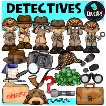 Preview of Detectives Clip Art Set (Educlips Clipart)
