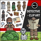 Detectives Clip Art [Color + Line Art]
