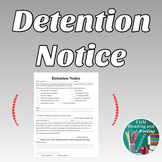 Detention Notice - Editable Parent Letter