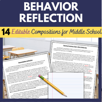 Preview of Detention Work Behavior Reflection Sheet - Student Behavior Essays