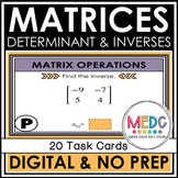 Determinant and Inverses of Matrices Digital Activity