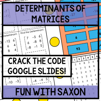 Preview of Determinants of Matrices Crack the Code Digital Activity