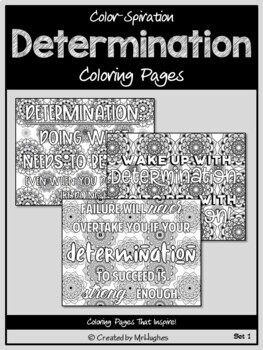 Determination Coloring Pages Posters Color Spirations Tpt