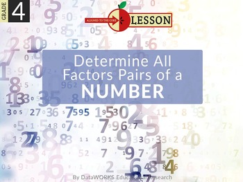 Preview of Determine All Factor Pairs of a Numbers