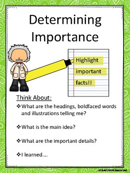 Determining Importance Anchor Chart
