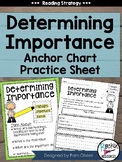 Determine Importance Anchor Chart and Worksheet