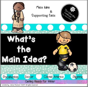 Preview of Determine Main Idea and Supporting Facts Non-Fiction Text 2nd and 3rd Grades