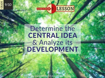 Preview of Determine the Central Idea and Analyze Its Development