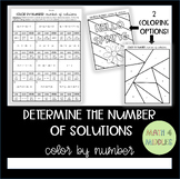 Determine the Number of Solutions: Color by Number