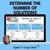 Determine the Number of Solutions Digital Escape Room Activity