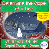 Determine the Slope of a Line: Christmas Themed Digital Es