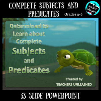 Preview of Complete Subjects and Predicates PowerPoint Lesson