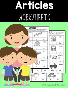 Preview of Determiners (articles) Worksheets L.1.1.H
