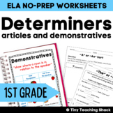 Determiners (articles, demonstratives) Worksheets & Poster