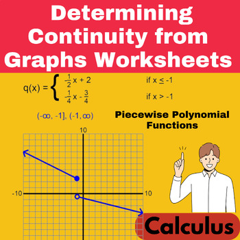 Preview of Determining Continuity from Graphs Worksheets - Calculus
