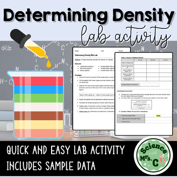 Preview of Determining Density of Liquids Lab Activity
