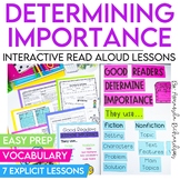 Determining Importance Activities, Interactive Read Aloud 