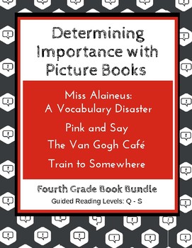 Preview of Determining Importance with Picture Books (Fourth Grade Book Bundle) CCSS