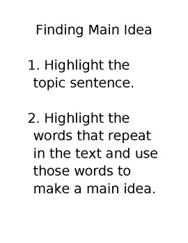 Determining Main Idea By Rays Of Learning | TPT