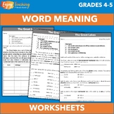 Determining Meaning of Unknown Words in Text - 24 Workshee