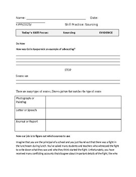 Reliable Source Worksheet Teaching Resources | TPT