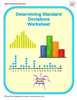 Preview of Determining Standard Deviations Worksheet