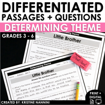 Determining Theme: Differentiated Reading Passages and Questions
