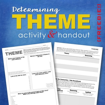 Determining Theme: FREE Activity & Handout by Carla McLeod | TpT