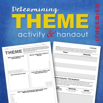 Preview of Determining Theme: FREE Activity & Handout