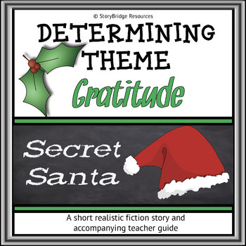 Preview of A Christmas Short Story-Gratitude-Determining Theme for Reading Comprehension