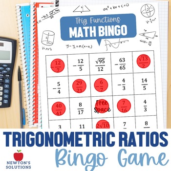 Preview of Determining Trigonometric Ratios BINGO Game