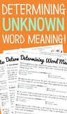 Determining Unknown Word Meaning Practice Pack