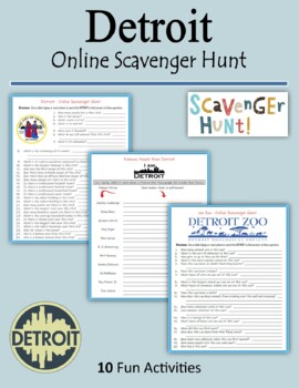 Preview of Detroit - Online Scavenger Hunt