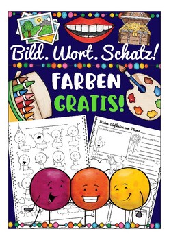 Preview of FREE Deutsch / Englisch + mehr Bildwörterbuch / Dictionary: FARBEN / Colors