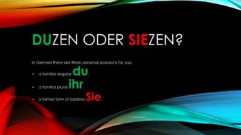 Preview of Deutsch Formal and Informal Communication (Du oder Sie)