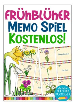 Preview of Deutsch: Frühblüher Spiel DAF, German flash cards, Natur, spring, seasons FREE!