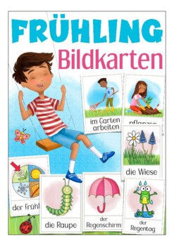 Preview of Deutsch Frühling (spring) Bildkarten zum Wortschatz (German flash cards)