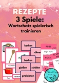 Deutsch/ German: 3 Games: recipes vocabulary