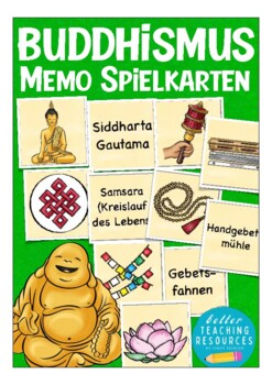 Preview of Deutsch / German BUDDHISMUS (Buddhism)) - matching game Clip Cards