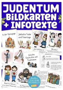 Preview of Deutsch / German Bildkarten JUDENTUM (Judaism) - flash cards Wortschatz