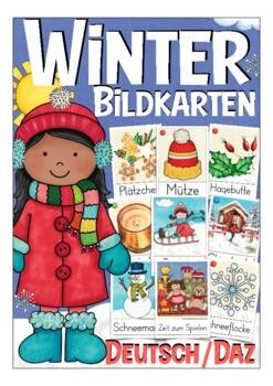 Preview of Deutsch / German Bildkarten - Winter flash cards