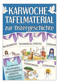Preview of Deutsch / German DIE KARWOCHE Bildkarten / Poster OSTERN Easter