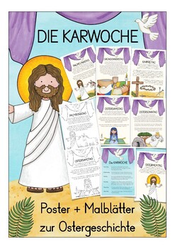 Preview of Deutsch / German DIE KARWOCHE Poster zu Ostern / spring Easter